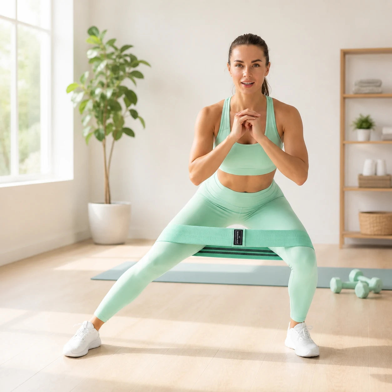 Mint Pilates band for lower body home workouts