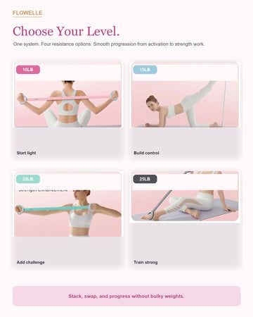 10LB 15LB 20LB and 25LB adjustable resistance band levels