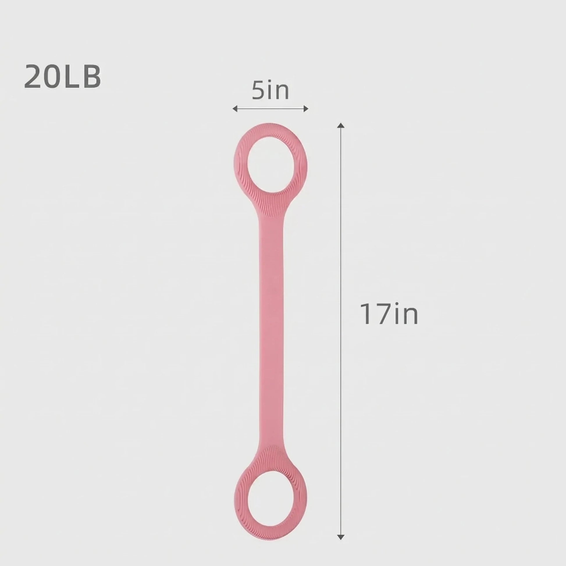 Silicone resistance band dimensions and 20 pound resistance guide