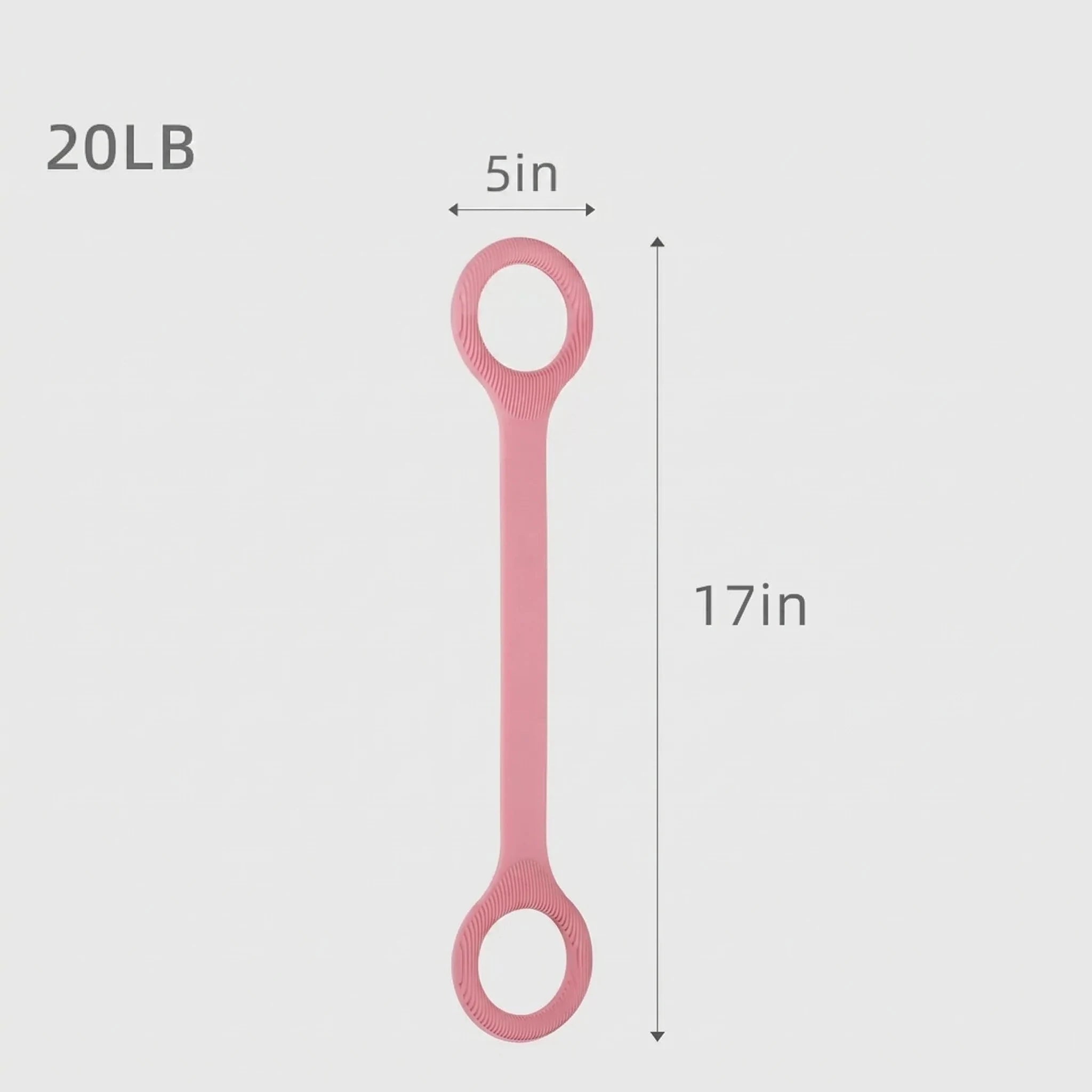 Silicone resistance band dimensions and 20 pound resistance guide