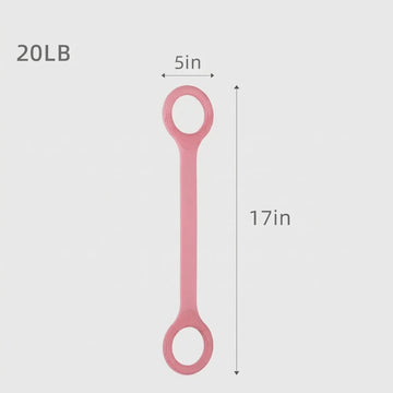 Silicone resistance band dimensions and 20 pound resistance guide
