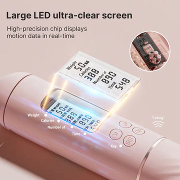 smart cordless jump rope with LED counter – workout example