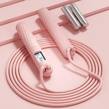 smart cordless jump rope with LED counter – close-up details
