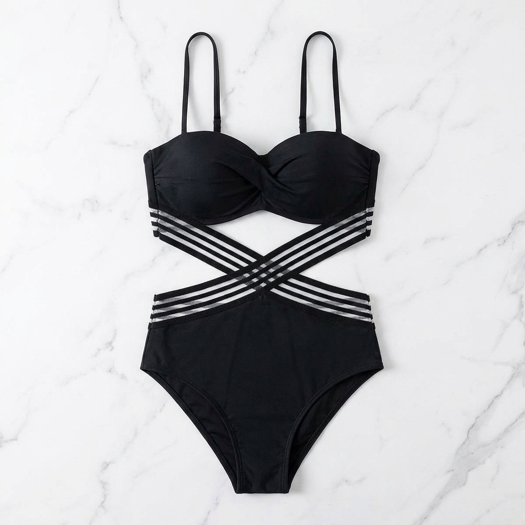 Cut-Out Push Up One-Piece Swimsuit