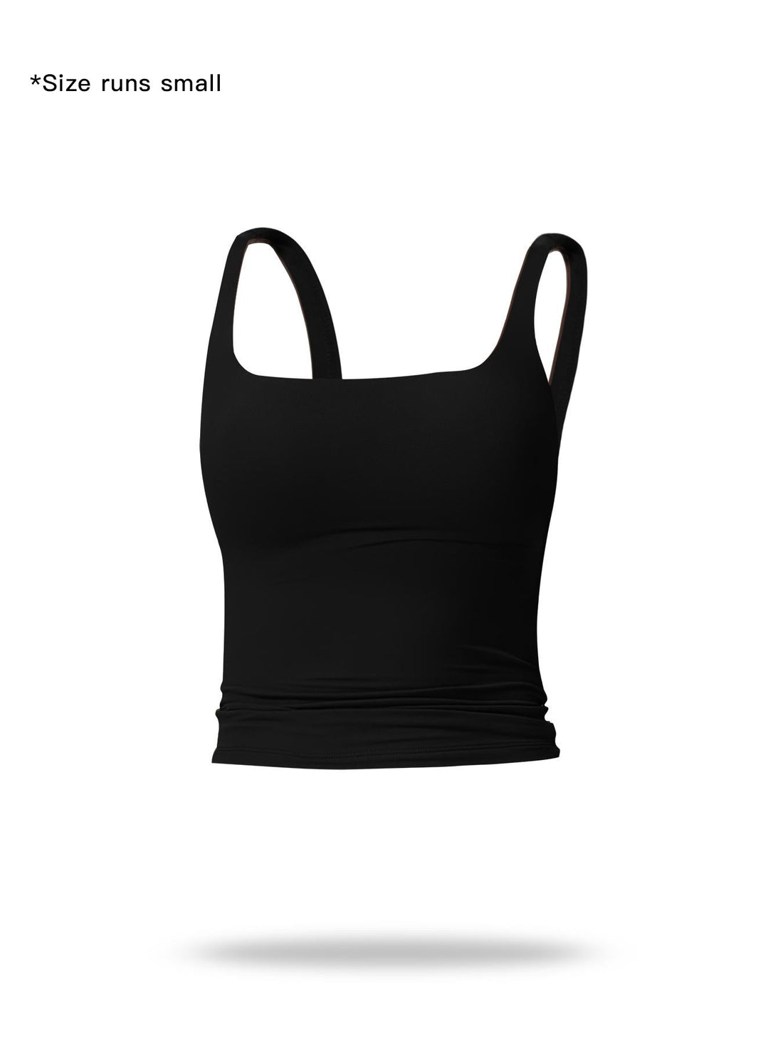 Flowelle Breathable Tummy-Control Yoga Tank - Black