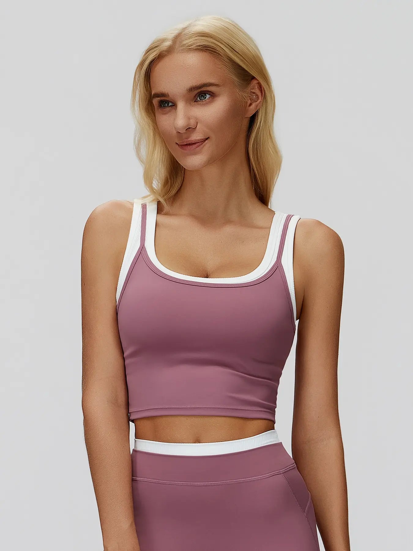 Flowelle Colorblock Running Bra Set - Roland Purple