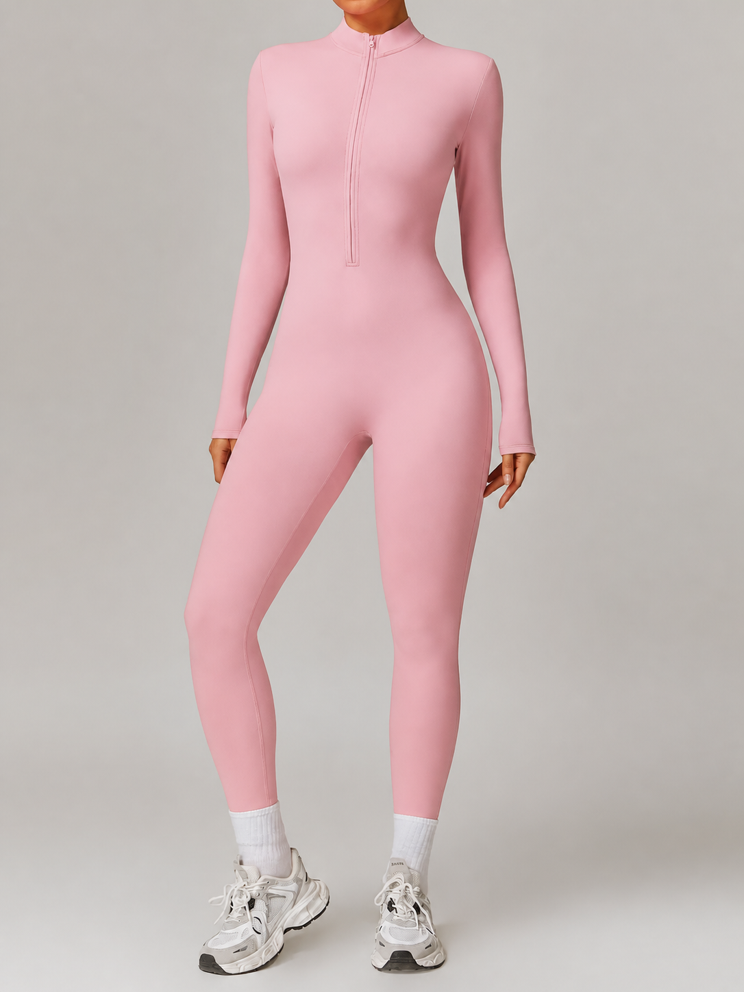 Flowelle Fleece-Lined Zip-Up Ski Jumpsuit - Sakura Pink