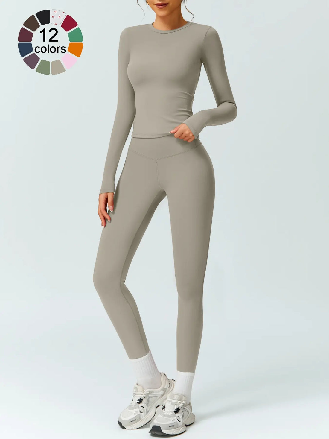 Flowelle Sculpt Long-Sleeve Legging Set - Black
