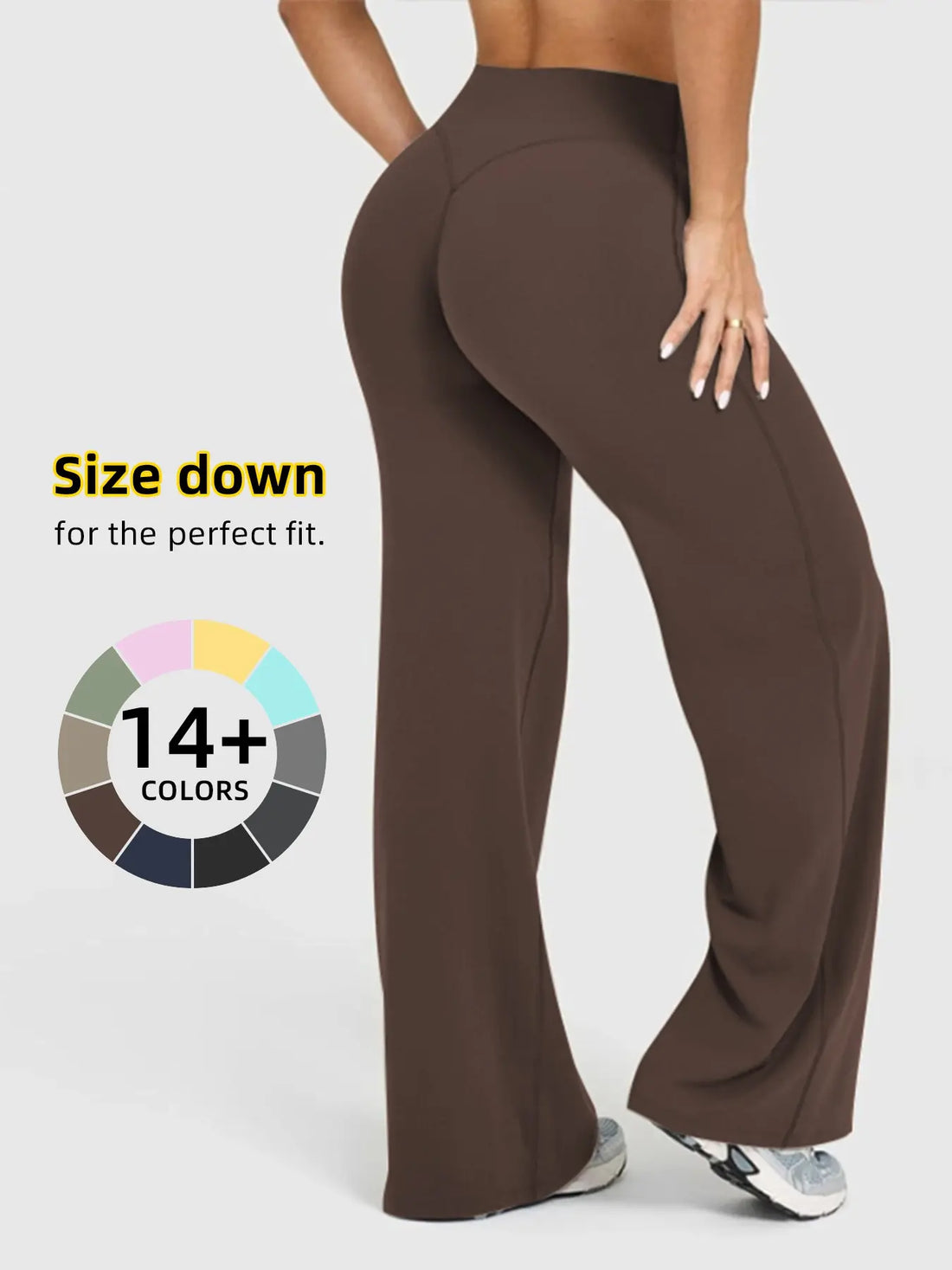 Flowelle Wide-Leg Yoga Pants - Black