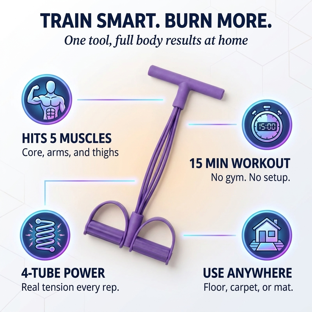 6-Tube Full-Body Resistance Pedal Trainer