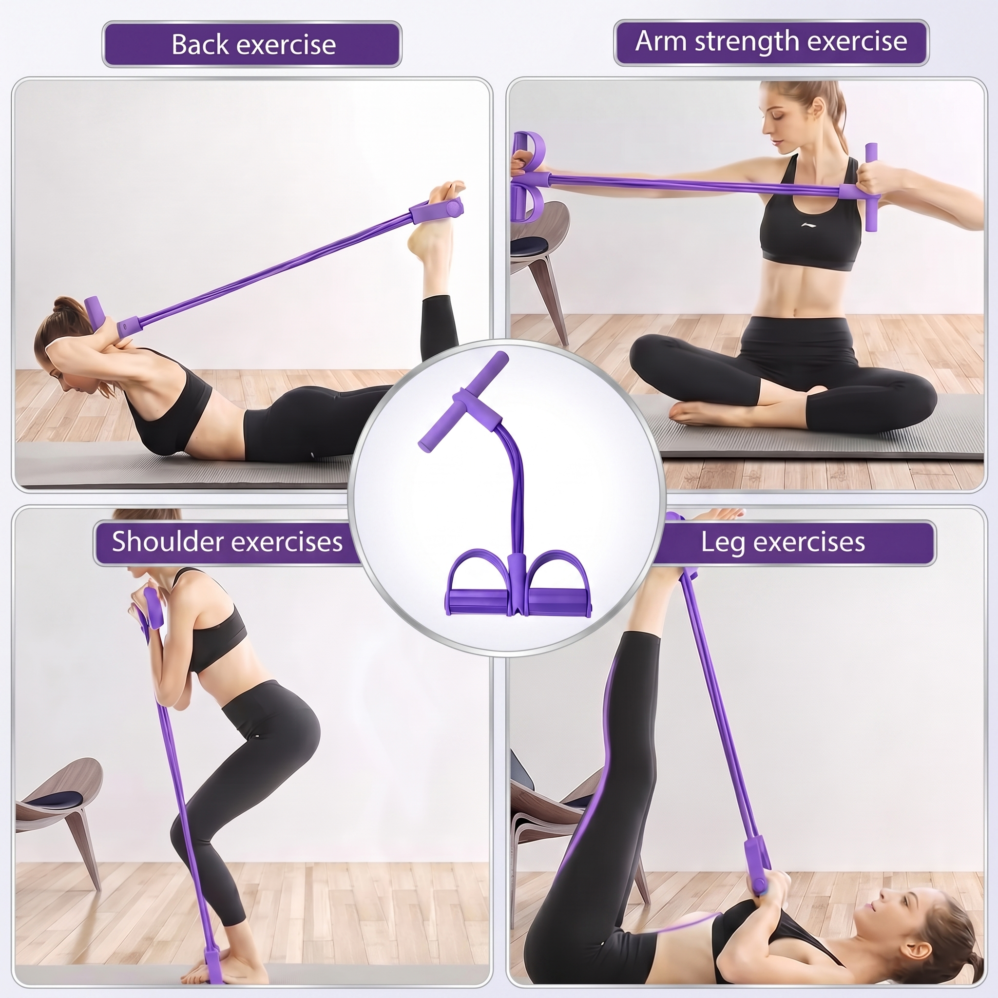 6-Tube Full-Body Resistance Pedal Trainer